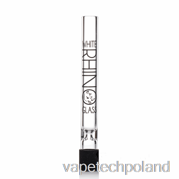 Vape Pen White Rhino Glass Chillum Clear
